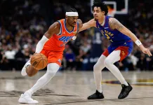 NBA Predictions Today: Best Bets and Player Props for Friday, February 27 Thunder star Shai Gilgeous-Alexander drives to the rim against the Nuggets during the 2025-26 NBA season.