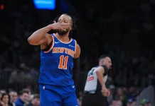 NBA Predictions Today: Best Bets and Player Props for Tuesday, February 10 Knicks superstar Jalen Brunson celebrates a bucket against the Celtics during the 2025-26 NBA season.