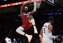 NBA Player Prop Picks Today: Top Prop Bets for Friday, February 20 Heat star Bam Adebayo dunks against the Jazz during the 2025-26 NBA season.