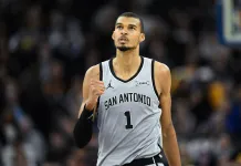 2026 NBA All-Star Game: Format, rosters, odds, predictions Spurs star Victor Wembanyama celebrates a play against the Warriors during the 2025-26 NBA season.