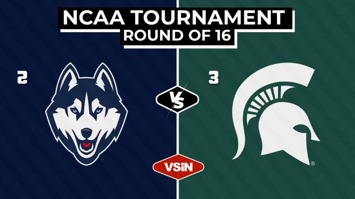 uconn vs. michigan state prediction sweet 16 preview march madness picks