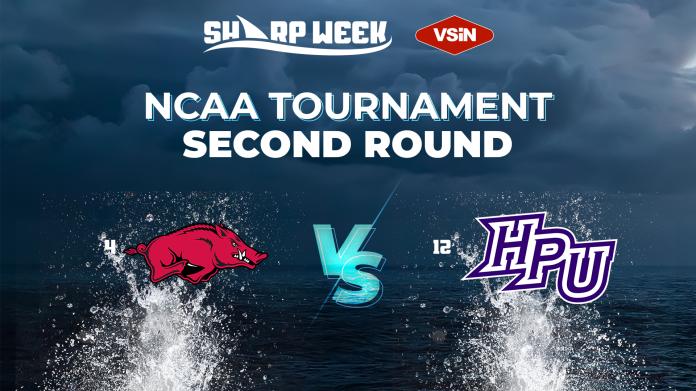 Arkansas vs. High Point in the second round of the 2026 NCAA Tournament. March Madness.