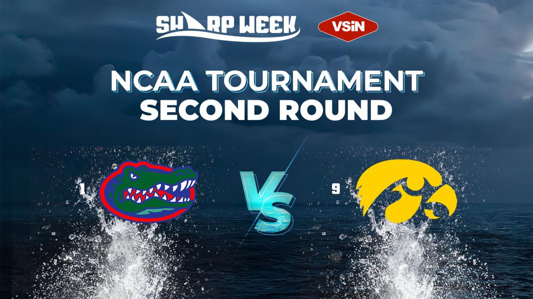 Second Round Florida v Iowa Florida vs. Iowa in second round of 2026 NCAA Tournament. March Madness.