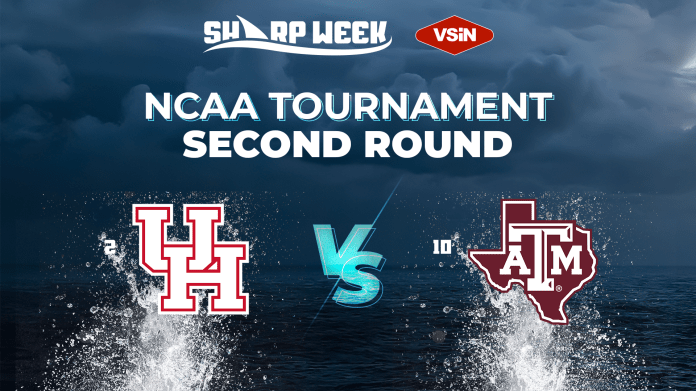 Houston vs. Texas A&M in the second round of the 2026 NCAA tournament. March Madness.