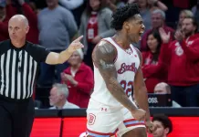 2026 Missouri Valley Conference Basketball Tournament Odds & Predictions Bradley guard Jaquan Johnson celebrates a play during the 2025-26 college basketball season.