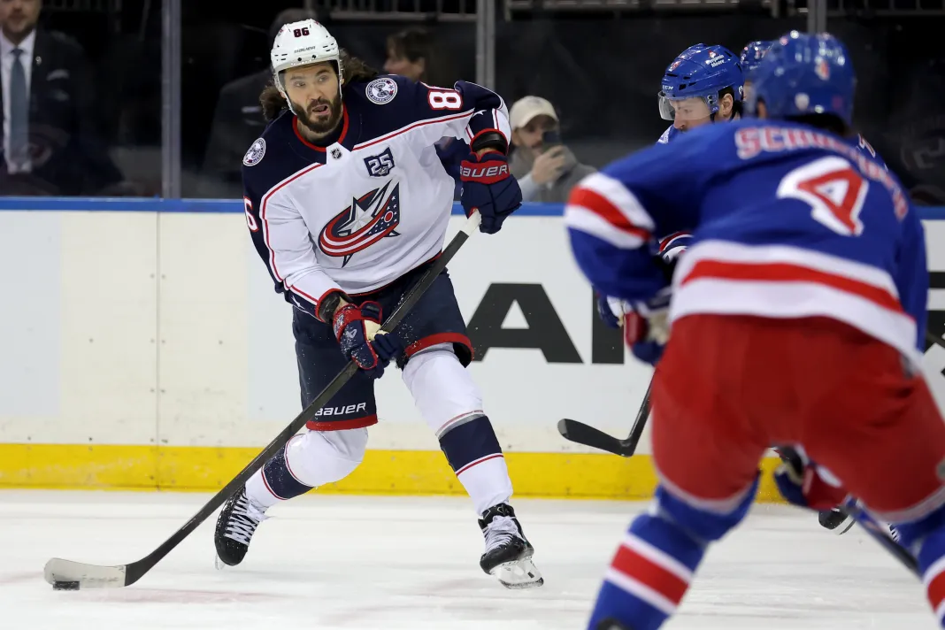 NHL: Columbus Blue Jackets at New York Rangers Kirill Marchenko Columbus Blue Jackets right wing
