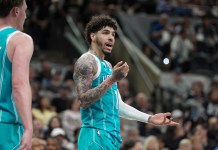 NBA Player Prop Picks Today: Top Prop Bets for Thursday, March 19 Hornets star LaMelo Ball reacts to a play against the Spurs during the 2025-26 NBA season.