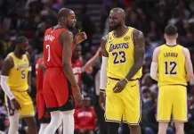 2025-26 NBA Playoffs: No. 4 Los Angeles Lakers vs. No. 5 Houston Rockets series preview, picks, and predictions Rockets star Kevin Durant and Lakers star LeBron James during the 2025-26 NBA season.