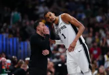 2025-26 NBA Playoffs: No. 2 San Antonio Spurs vs. No. 7 Portland Trail Blazers series preview, picks, and predictions Spurs superstar Victor Wembanyama talks to head coach Mitch Johnson during the 2025-26 NBA season.