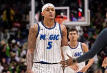 76ers vs. Magic Picks: NBA Play-In Tournament Eastern Conference No. 7 vs. No. 8 preview and predictions Magic star Paolo Banchero walks off the floor against the Pelicans during the 2025-26 NBA season.