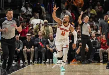 2025-26 NBA Playoffs: No. 3 New York Knicks vs. No. 6 Atlanta Hawks series preview, picks, and predictions Knicks superstar Jalen Brunson celebrates a made shot against the Hawks during the 2025-26 NBA regular season.
