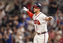 MLB Player Props Today: Top Picks for Wednesday, April 22 Braves Matt Olson celebrates a homer against the Marlins during the 2026 MLB season.