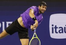 Tennis Best Bets Today: Internazionali BNL d’Italia picks for Thursday, May 7 Matteo Berrettini serves against Taylor Fritz during the 2025 Miami Open.