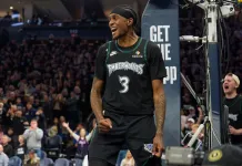 2025-26 NBA Playoffs Predictions Today: Best Bets and Player Props – May 6 Timberwolves forward Jaden McDaniels reacts to a play against the Nuggets during the 2026-26 NBA Playoffs.