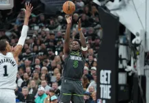 2025-26 NBA Playoffs Predictions Today: Best Bets and Player Props – May 8 Timberwolves superstar Anthony Edwards takes a jumper against the Spurs during the 2025-26 NBA Playoffs.