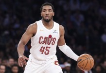 Knicks vs. Cavaliers Game 3 Pick: 2025-26 NBA Playoffs Predictions and Odds Cavaliers star Donovan Mitchell handles the ball against the Knicks during the 2025-26 NBA Playoffs.