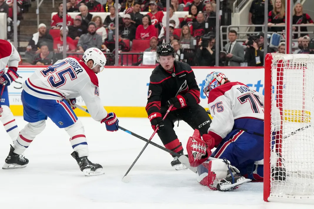 NHL: Stanley Cup Playoffs-Montreal Canadiens at Carolina Hurricanes Montreal Canadiens, Carolina Hurricanes, NHL