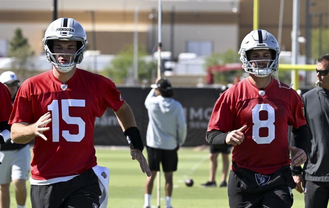 NFL: Las Vegas Raiders OTA Raiders QBs