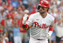 Steve Makinen’s MLB Picks from Betting Splits and Systems for Tuesday, June 30 Bryce Harper Philadelphia Phillies first baseman