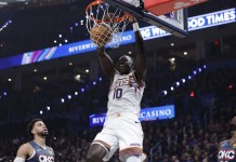 NBA Summer League Best Bets: Picks & Predictions for Wednesday, July 15 Suns center Khaman Maluach dunks against the Thunder during the 2025-26 NBA season.