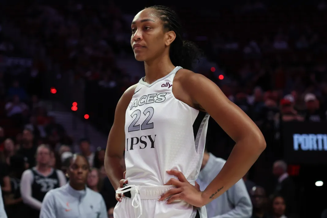 WNBA: Las Vegas Aces at Portland Fire A'ja Wilson, WNBA, Las Vegas Aces