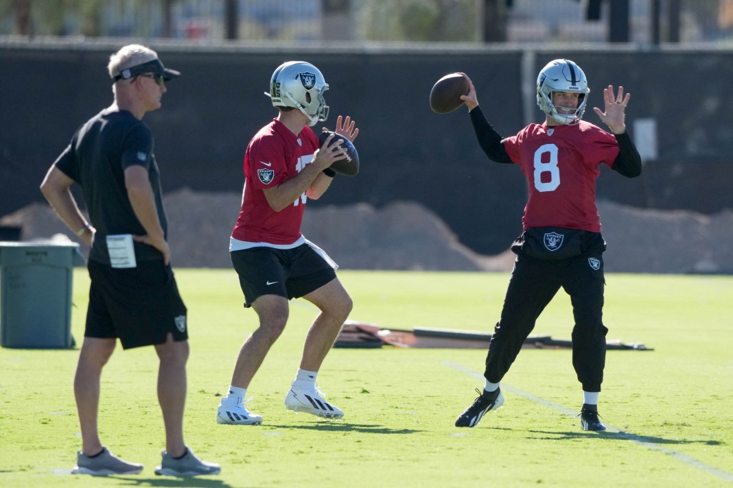 NFL: Las Vegas Raiders Minicamp Raiders QBs