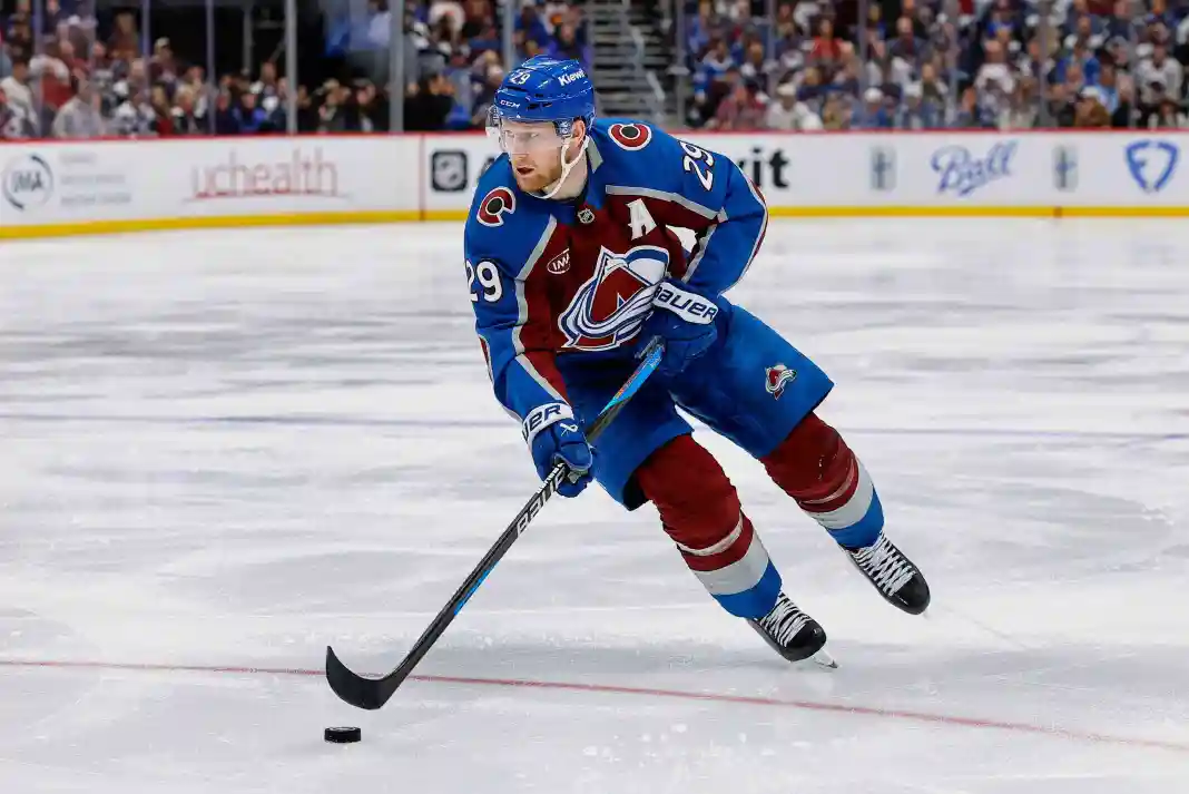 NHL: Stanley Cup Playoffs-Minnesota Wild at Colorado Avalanche Nathan Mackinnon, Colorado Avalanche, NHL