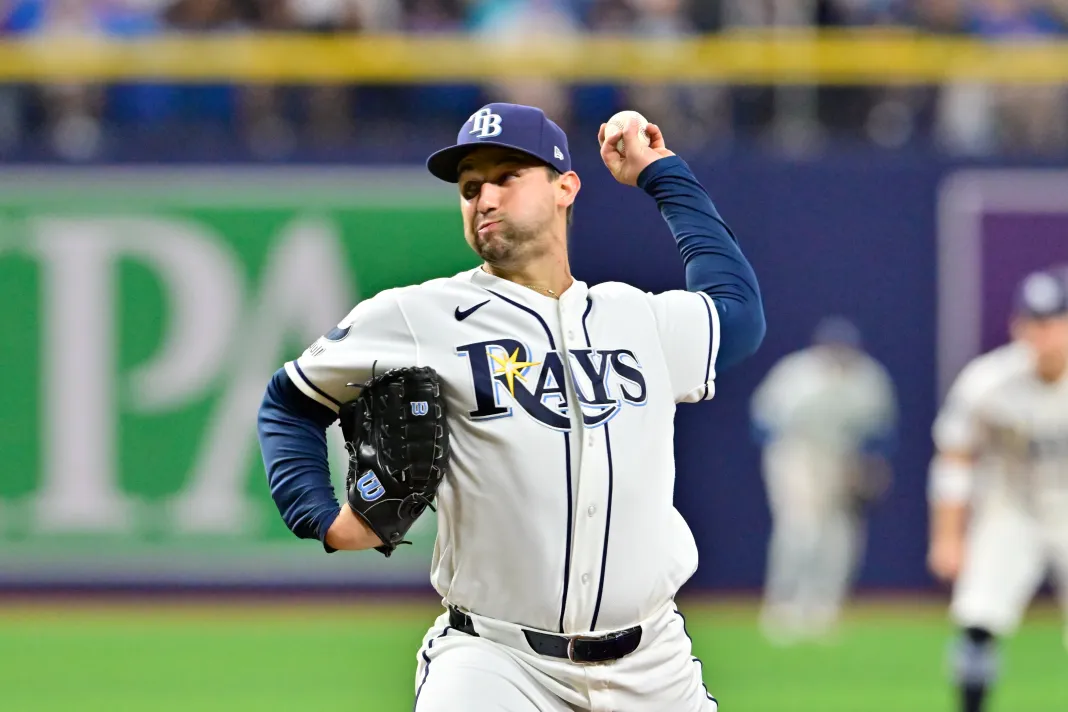 MLB: New York Mets at Tampa Bay Rays Rays starter Ian Seymour throws a pitch against the Mets during the 2026 MLB season.