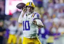 Week 2 College Football Betting Splits Systems and Picks Sam Leavitt, LSU, college football