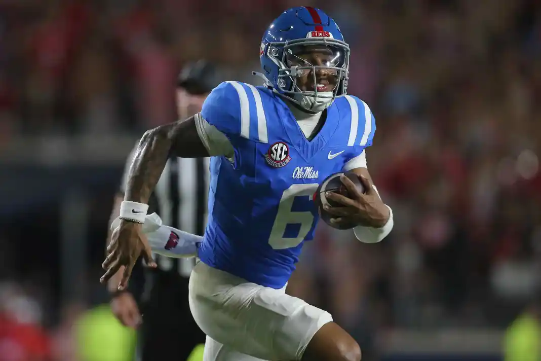 NCAA Football: Louisiana State at Mississippi Trinidad Chambliss, Ole Miss, college football