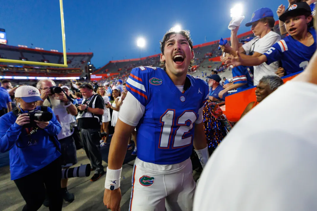 NCAA Football: Mississippi at Florida week 5 college football power ratings projections picks