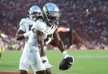 College Football Top Plays Based on Betting Splits, Power Ratings and Trends – Week 6 Dierre Hill Jr. Oregon Ducks running back