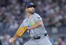 Steve Makinen’s MLB Picks from Betting Splits and Systems for Saturday, October 17 Nick Martinez, Tampa Bay Rays, MLB