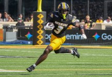 College Football Top Plays Based on Betting Splits, Power Ratings and Trends – Week 7 Damarion Fowlkes Missouri Tigers wide receiver