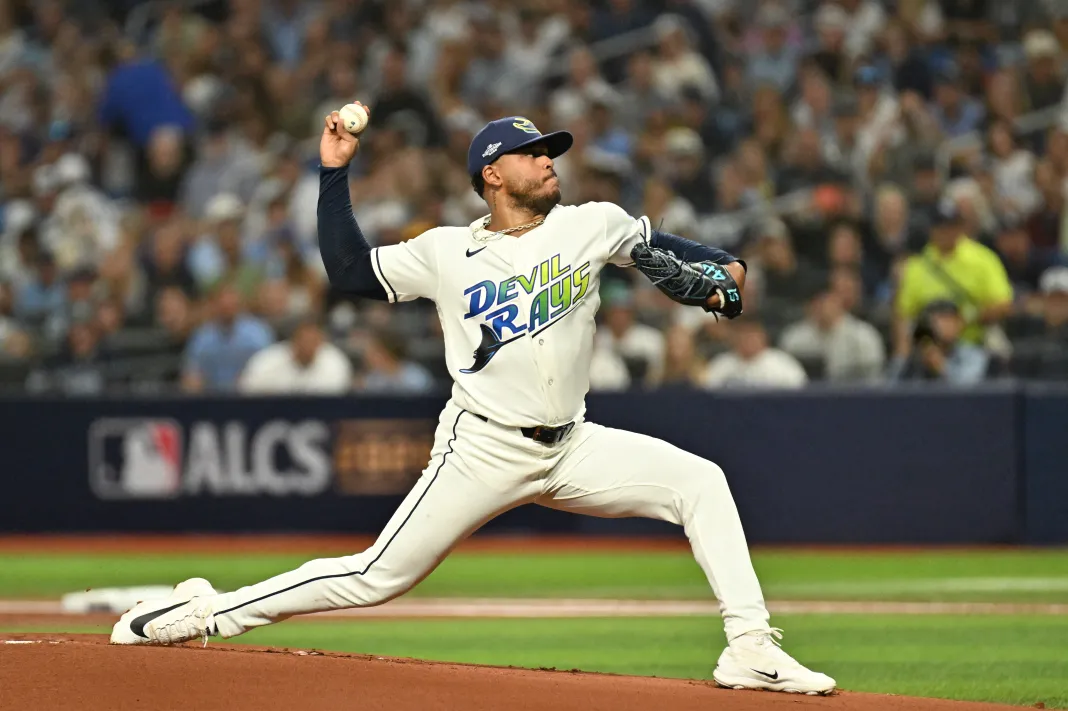 MLB: ALCS-Cleveland Guardians at Tampa Bay Rays Freddy Peralta, Tampa Bay Rays, MLB