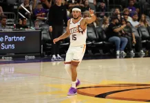 NBA Predictions Today (October 30): Best Bets on Sides & Totals Suns star Devin Booker in a preseason game against the Jazz in 2026-27.