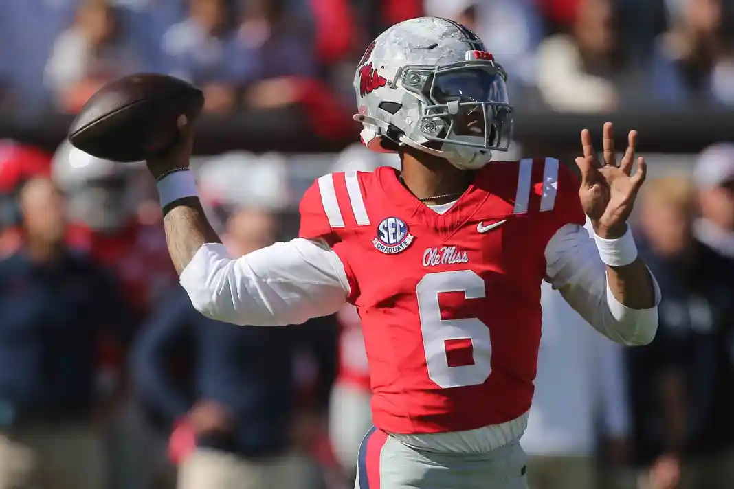 NCAA Football: Missouri at Mississippi Trinidad Chambliss, Ole Miss, college football