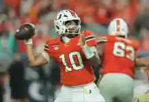 Week 8 College Football Betting Splits Systems and Picks Darian Mensah, Miami (FL), college football