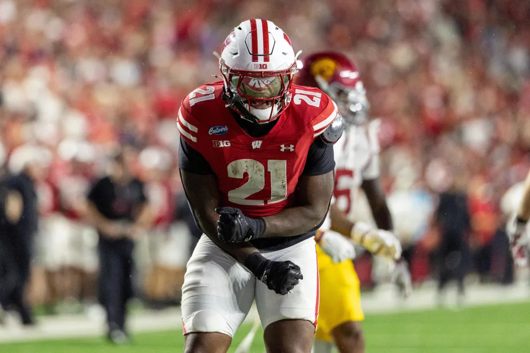NCAA Football: Southern California at Wisconsin Bryan Jackson II Wisconsin Badgers running back
