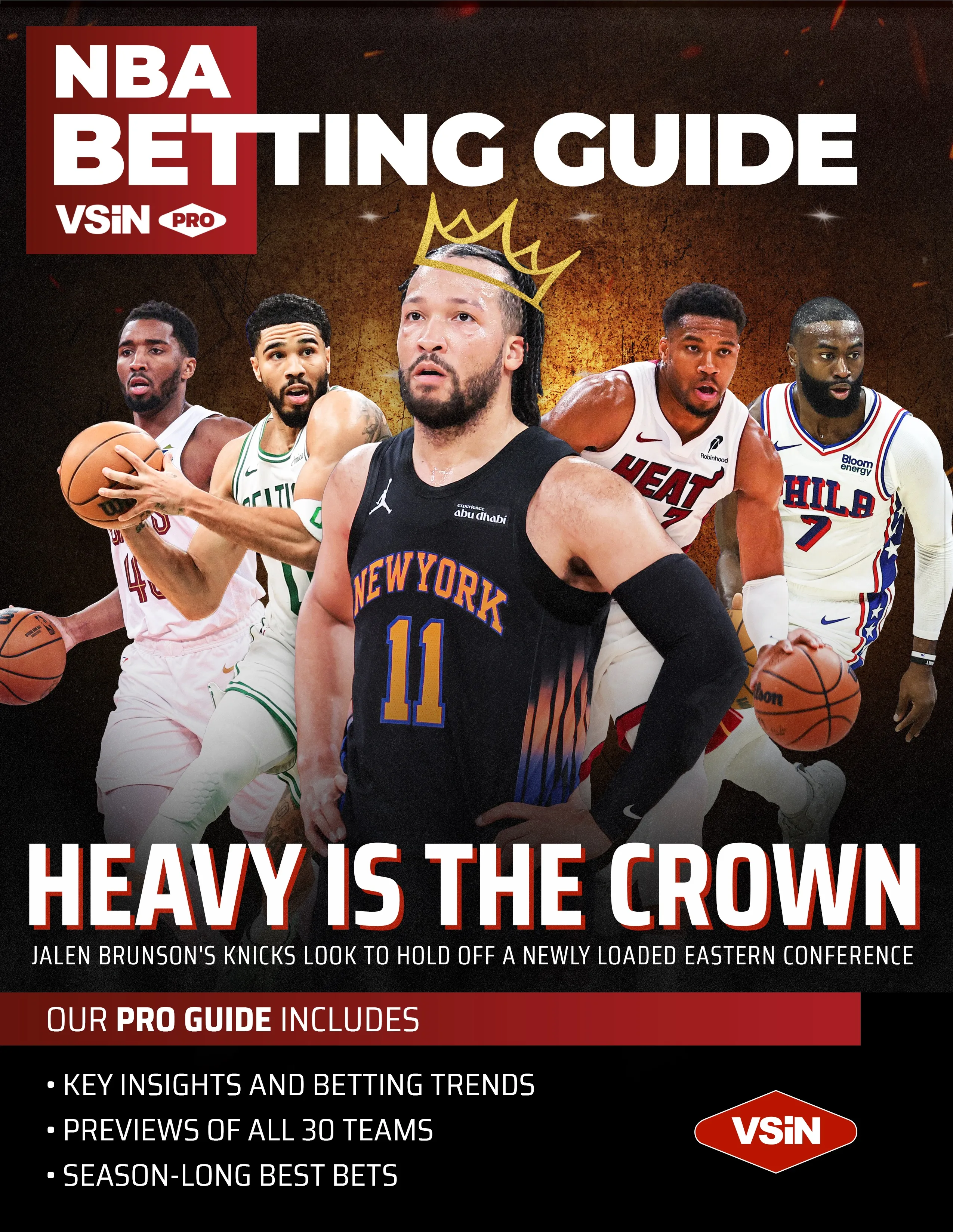 2026-27 VSiN PRO NBA Betting Guide cover: Heavy Is the Crown